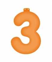Oranje getal 3